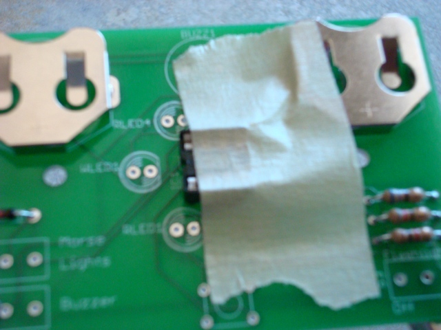 A picture of the taped socket.